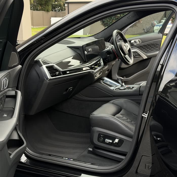 BMW X6 front cabin and dashboard after an interior detail